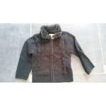 Gilet in extenso acrylique 3 ans noir manches longues col fausse fourrure Gilet in extenso acrylique 3 ans noir manches longues col fausse fourrure