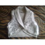 Gilet jennyfer gris fourrure synthtique devant - taille l
