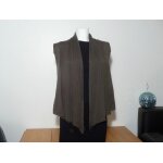 Gilet kaki en 30% laine sans manches - taille m / l - see u soon