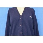 Gilet lacoste homme bleu marine maille piqu�e