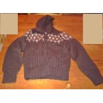 Gilet laine  capuche okaidi 12 - 14 ans . .