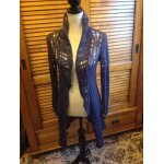 Gilet long bleu violet - t38