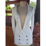Gilet long le temps des cerises blanc taille s Gilet long le temps des cerises blanc taille s