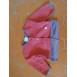 Gilet molleton rose et violet jacadi