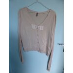 Gilet naf naf beige ros avec noeud