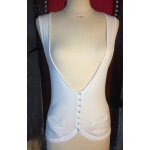 Gilet naf - naf sans manches blanc long taille m