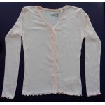 Gilet rose ajour� � dentelle. oka�di. taille 12 ans