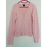 Gilet rose. col v. h&m. viscose. polyamide. elasthanne. taille s / 36 / 38