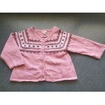 Gilet rose jacquard 18 mois Gilet rose jacquard 18 mois