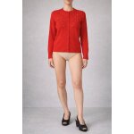 Gilet rouge avec perles et broderies taille m 60% angora alain manoukian
