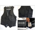 Gilet sans manche barman coton enduit noir t m
