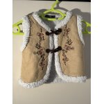 Gilet sans manches on the town beige brod� - 8 ans
