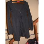 Gilet tissaia 38 noir mis 1 fois long