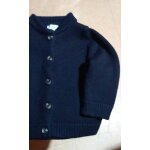 Gilet en tricot bb garon natalys, 12 mois, coloris bleu marine, fermeture 5 boutons fantaisies, fines ...