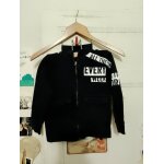 Gilet zipp� noir imprim� blanc 5 ans orchestra.