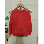 Gilet zipp� rouge int�rieur fourr� 6 ans vintage ann�es 90 oka�di.