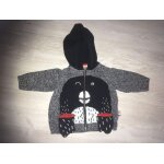 Gilet zippe  capuche noir / gris / blanc du pareil au mme