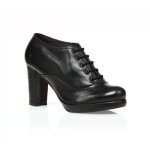Gioseppo � chaussure trotteur richelieu lac� classique � talon en cuir noir - 38