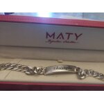 Gourmette homme en argent avec gravure maty Gourmette homme en argent avec gravure maty