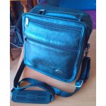 Grand sac bandoulire homme en cuir vritable de couleur noir de marque samsonite 26 x 25, 5 x 11cm