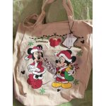 Grand sac en toile disney mickey minnie noel - neuf
