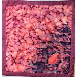 Grande echarpe foulard tableau couleurs vives orange rose rouge violet tissu ch�le carr� 90 cm 100% soie ...