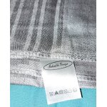 Grande echarpe tenture gris paillet� motif rayures argent tissu ch�le 95% viscose 5% polyester 180 cm ...