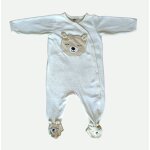 Grenouillere. dors bien. pyjama a pieds creme et beige. tete d'ours. h&m. taille 6 / 9 mois Grenouillere. dors bien. pyjama a pieds creme et beige. tete d'ours. h&m. taille 6 / 9 mois