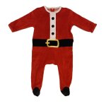 Grenouillere rouge. dors bien. pyjama. pere noel. kiabi. 18 mois. 77 - 82 cm. 11 kgs