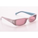 Guess - lunettes de soleil roses avec strass et rivets argent silver pour femme