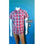 Guess taille m chemise manches courtes homme carreaux rouge gris Guess taille m chemise manches courtes homme carreaux rouge gris
