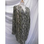 H&m blouse tunique mi longue imprim� python t 36 ok 38