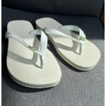 Havaianas - tong blanche - logo brazil couleur, typo blanche