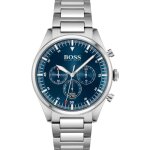 Hugo boss montre argent chronographe hommes pioneer 1513867