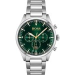 Hugo boss montre argent chronographe hommes pioneer 1513868