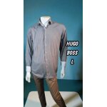 Hugo boss taille l regular superbe chemise manches longues gris blanc homme Hugo boss taille l regular superbe chemise manches longues gris blanc homme