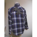 Ikks women chemise � carreaux bleu blue ride t 34 36