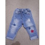Jean bb fille bleu  toiles  zara - 9 mois