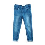 Jean bleu effet d�lav�. strass. orchestra. taille 4 ans