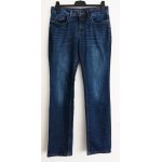 Jean bleu marine effet dlav et pliss. c&a. coton. elasthanne. taille 40