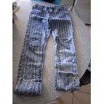 Jean bleu ray blanc  ; t - 38 ; kiabi femme