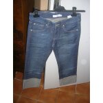 Jean cache - cache pantacourt coton 36 bleu Jean cache - cache pantacourt coton 36 bleu