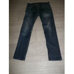 Jean kaporal bleu fonc� d�lav� et t�te de mort 38 / 40 be