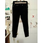 Jean noir c�t�s dor�s 34 xs zara woman.