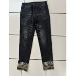 Jeans slim noir effet us taille 36 desigual bas brod et zip