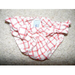 Joli maillot de bain bebe fille rouge & blanc  ; jacadi  ; taille 6 mois