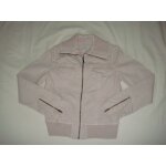 Joli petit blouson toile rose zipp zara - m