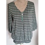 Jolie blouse fluide imprimée avec le tissu en relief Jolie blouse fluide imprimée avec le tissu en relief