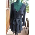 Tr�s jolie robe neuve courte ddp noire . taille:�tiquet�e: l.