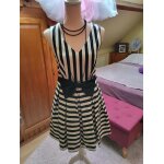 Trs jolie robe cru et noir de taille 36 - marque nafnaf - robe de soire, un peu brillante, avec doublure ...